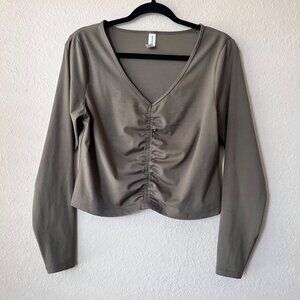 All In Motion Flex Shirred Cropped Long Sleeve Shirt Size‎ XL